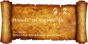 Husvéth Karméla névjegykártya